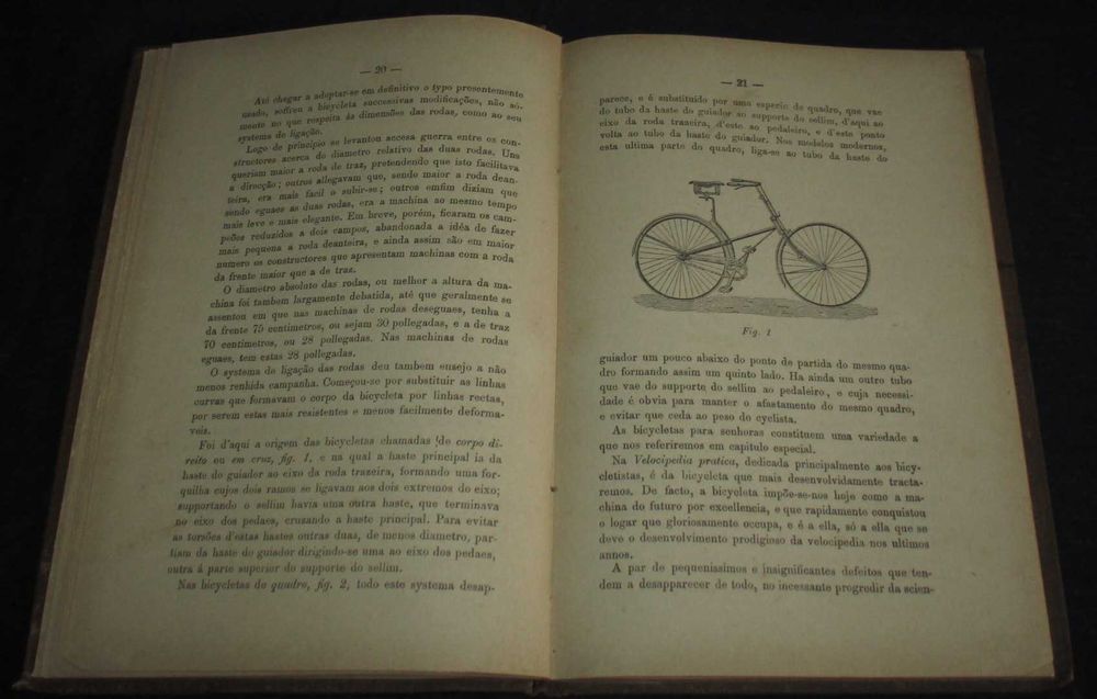 Livro Velocipedia Pratica Miguel de Alarcão 1ª edição 1896