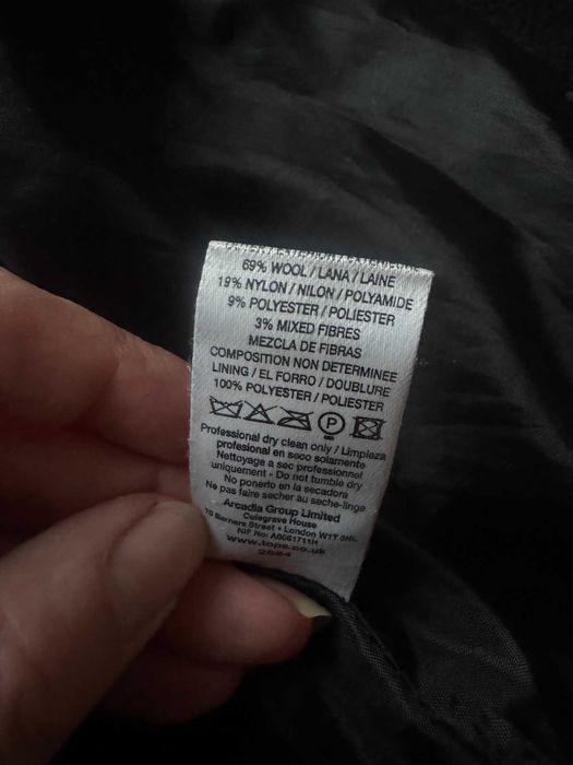 wiosenny wełniany płaszcz topshop