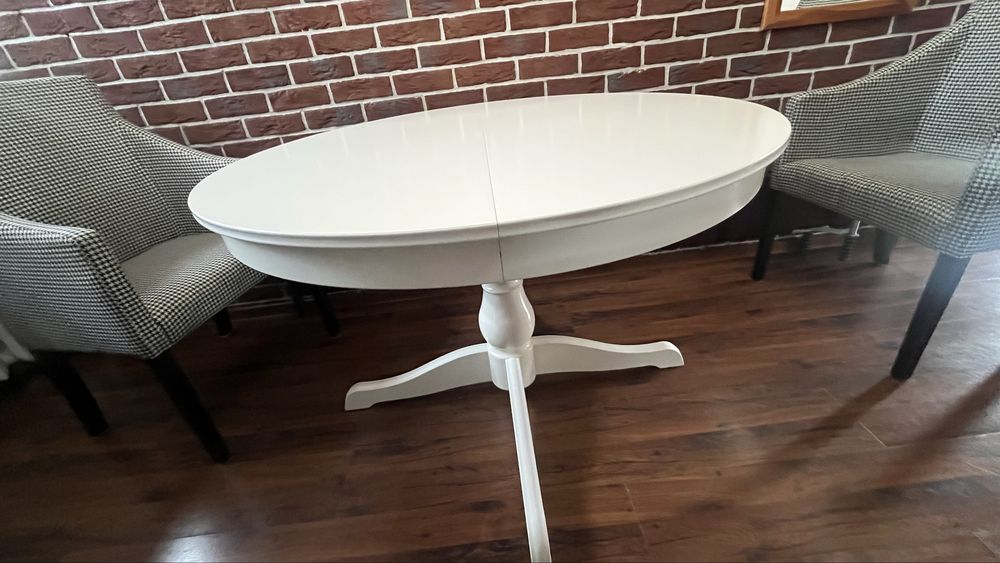 Stół okrągły INGATROP Ikea rozkładany 110cm