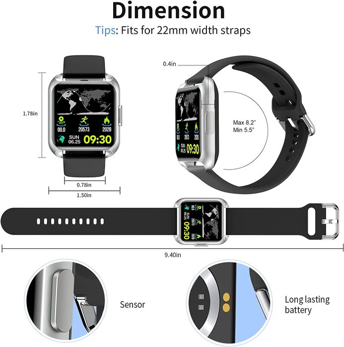Novo! Relógio inteligente ECG T6 Smartwatch de atividade IP67