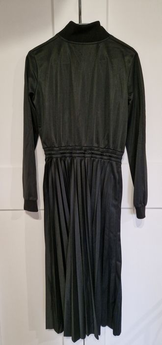 Sukienka długa, czarna, rozsuwana, plisowana, rozmiar 34, 36, xs, s
