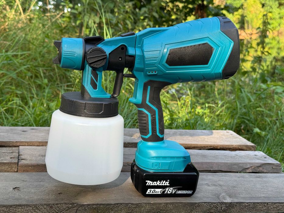 Pistolet do sufitów na baterię MAKITA - 2 Dysze Lejek Instrukcja PL
