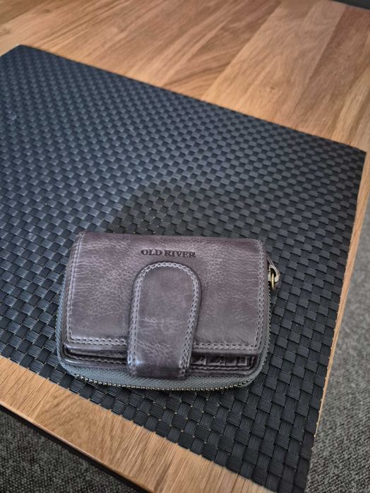 Portfel szary skórzany "old river"