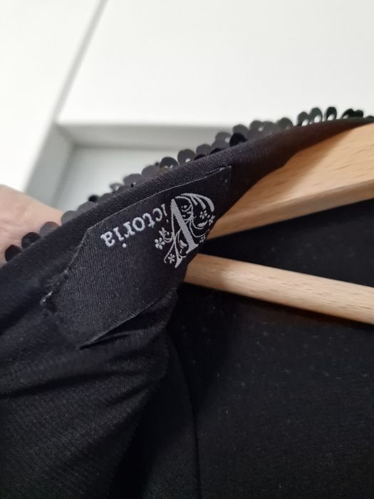 Victoria cekinowa sukienka Mini 38 M koktajlowa karnawal cekiny błysk