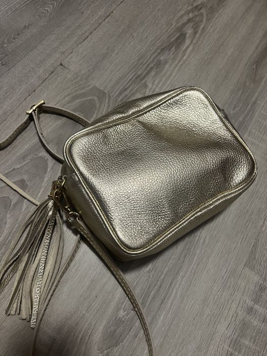 Torebka skórzana złota Vera Pelle nowa