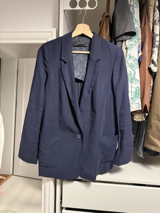 Granatowa marynarka Zara Basic S