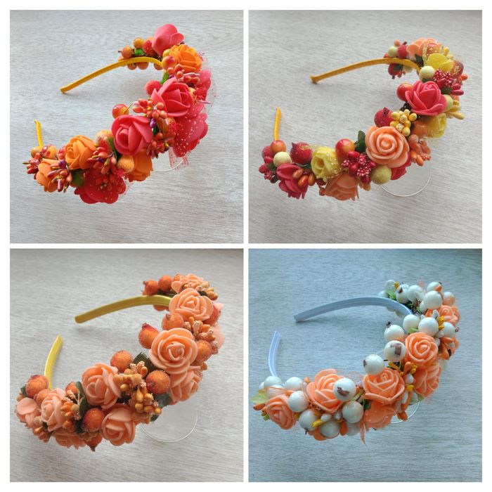 Любой 100 грн Обруч веночек ободок цветочный