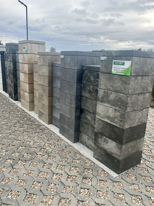 Pustaki ogrodzeniowe Drewbet CUBO plyty betonowe 2 stronne