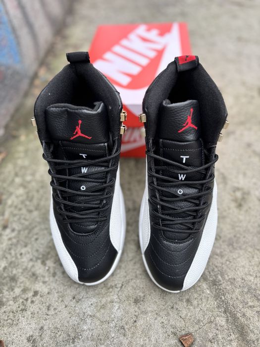 Мужские кроссовки Nike Air Jordan Retro 12 Black Red playoffs 2022 GS