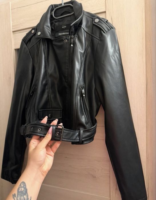 Nowa czarna ramoneska Cropp XL