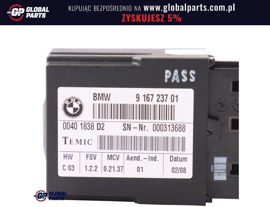 BMW E92 F32 E61 Moduł Podajnika Pasa Bezpieczeństwa LCPA ECU