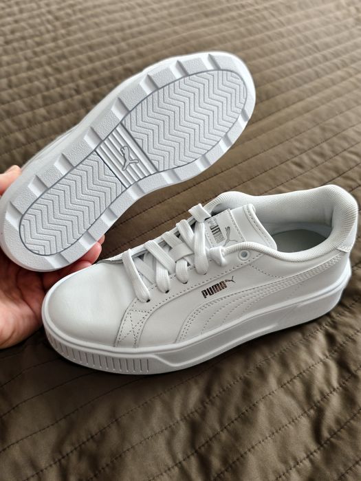 PUMA Karmen L Białe Sneakersy | EU 36 - 22,5 cm | Skóra | Jak Nowe