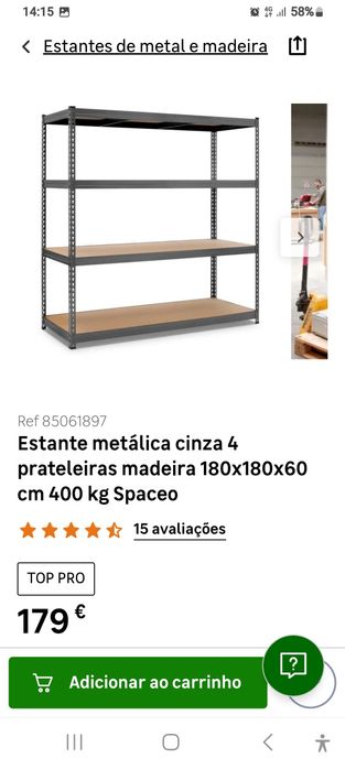 Estante metálica rubusta  aço   C/ NOVA