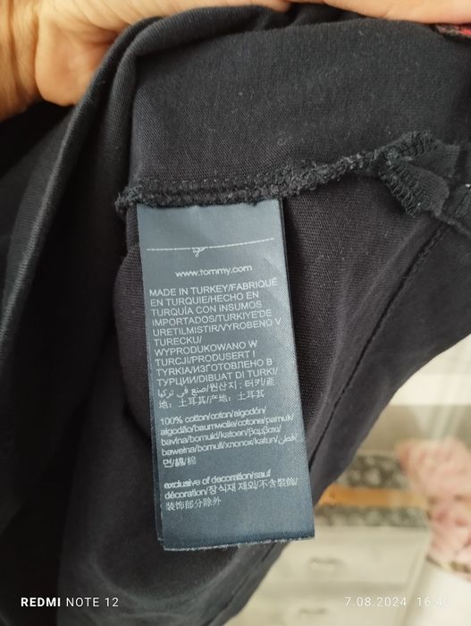 T-shirt granatowy Tommy Hilfiger damski