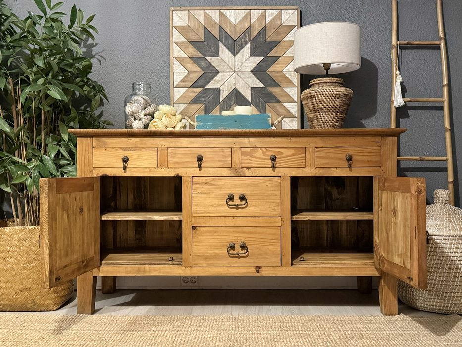 aparador, consola, armario, louceiro, movel, mexicano, rustico