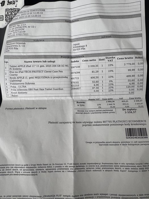 Tablet iPad 11” Srebrny