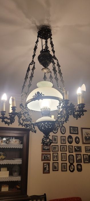 Candeeiro teto ferro forjado