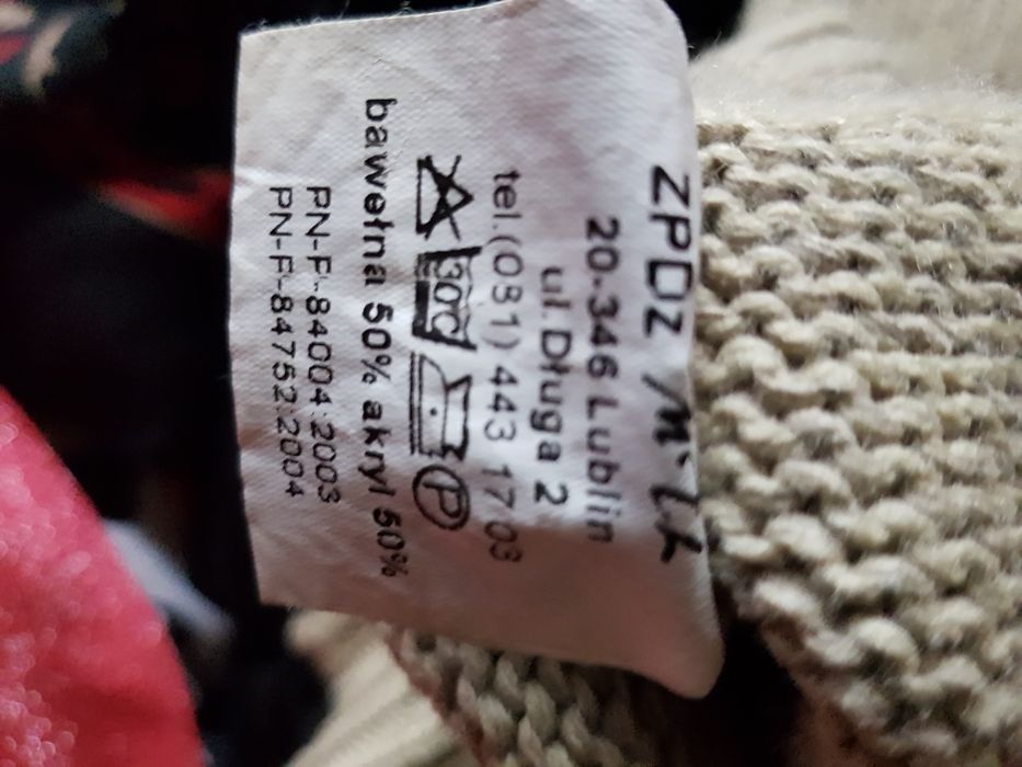 Sweter blezer męski kremowy bawelna XL