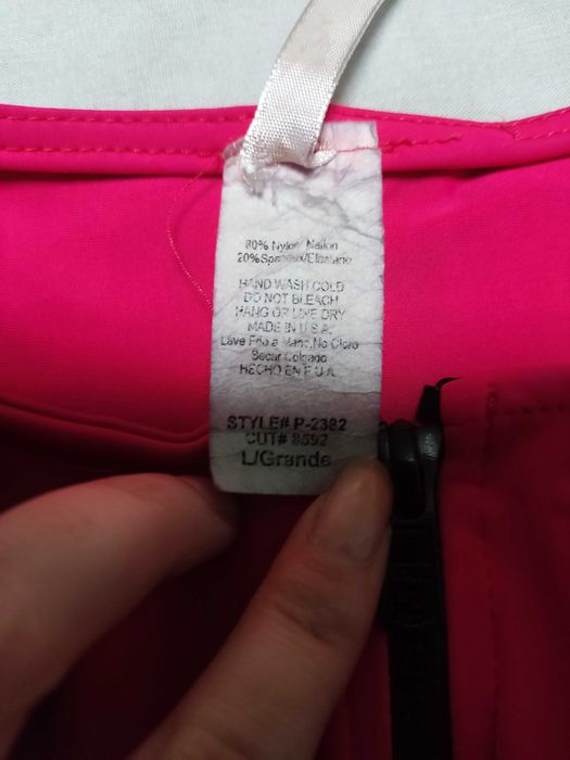Kombinezon z siatką różowy 38/M