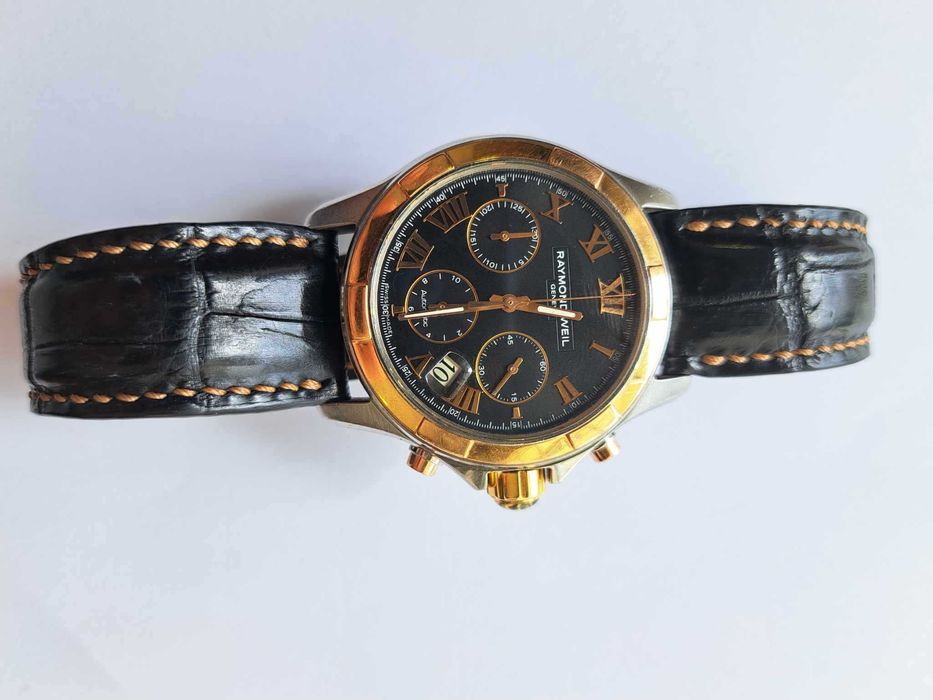 Relogio Raymond Weil em aço e ouro automatic
