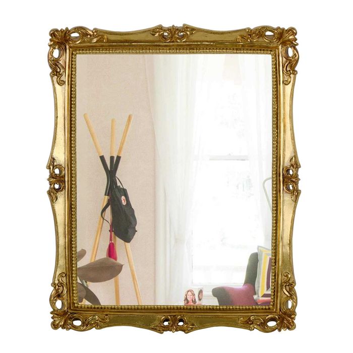 Nowe lustro / lusterko / złota rama / 34x42cm / Funerom !9631!