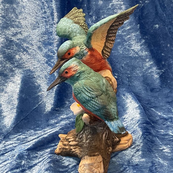 Aves Guarda rios pintura manual 14 cm