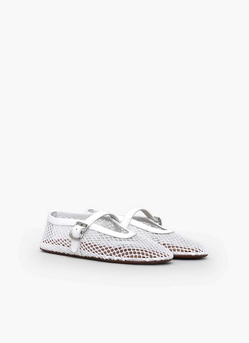 Балетки ALAIA Women's Ballet Flats In Fishnet White