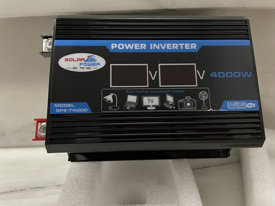 Inversor / Conversor Potência 4000W [12V para 220V] - Corrente