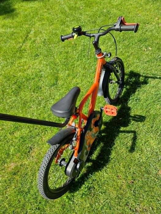 Rower Btwin 16 cali, pomarańczowy, Decathlon