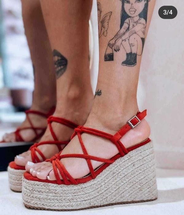 New Collection e Tendência Sandálias Plataforma Como Novas