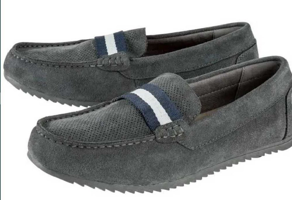 Mokasyny Loafers męskie skórzane Livergy lekkie i wygodne rozmiar 43