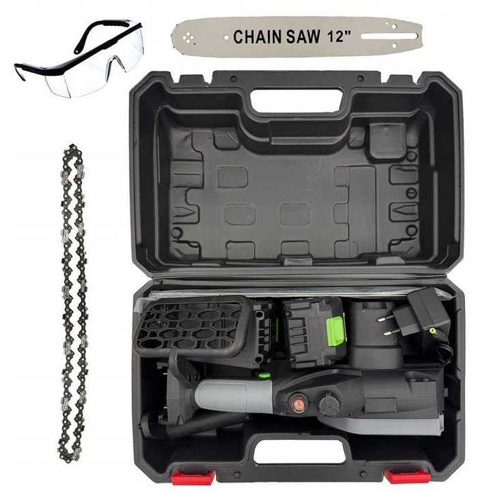 NOWA Piła Akumulatorowa Elektryczna Łańcuchowa Do Drewna Ogrodu OKAZJA