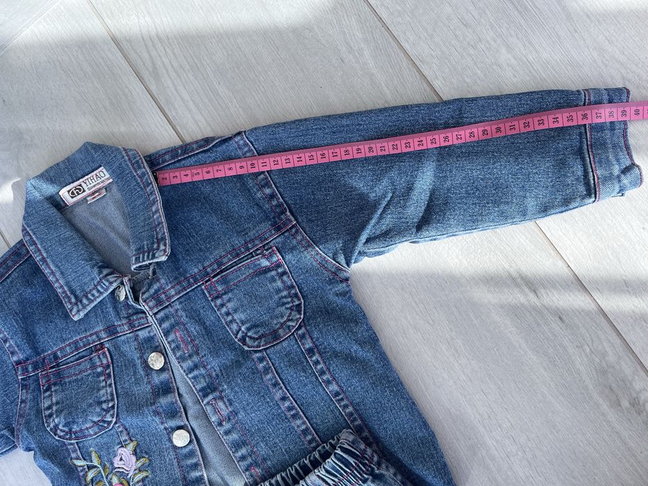 Костюм джинси курточка для дівчинки, костюм h&m 92р, грязепруф Lupilu