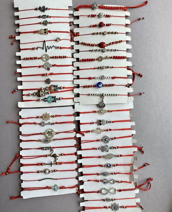 Браслет красная нить оберег, зодиак фенечка плетеный браслет