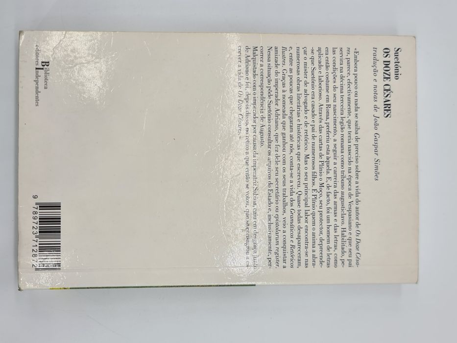 Livro Os Doze Césares de Suetónio