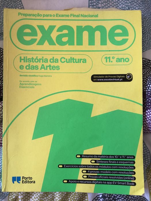 Livro preparação exame história e cultura das artes