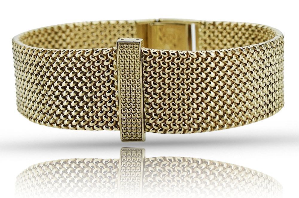 Złota bransoleta męska 14k 585 styl zegarkowy coth002y&mbw014y Gdańsk