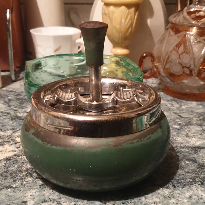 ORIGINAL Ashtray 1940s, SPINNING ROULETTE Erhard & Söhne;