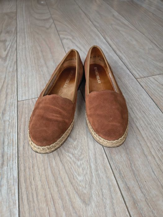 Brązowe espadryle damskie Ryłko Relax