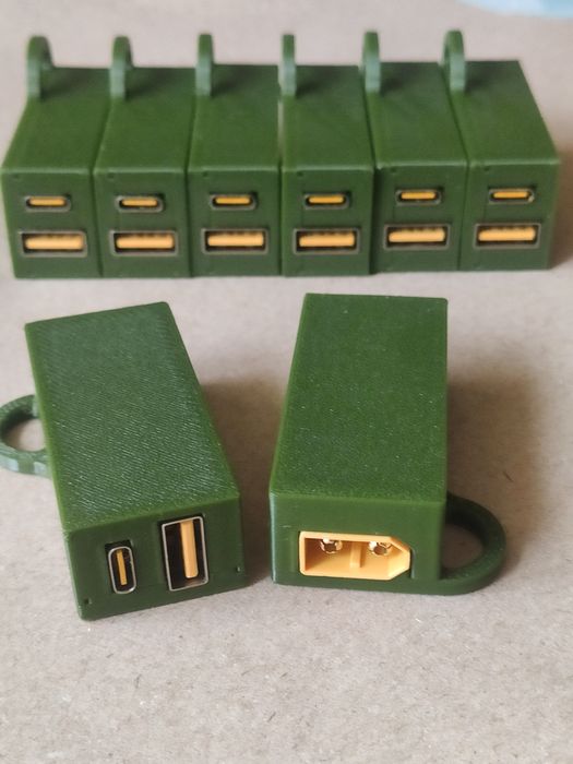 Адаптер XT60 - USB-C/USB-A для FPV батарей 2-6S, 36W