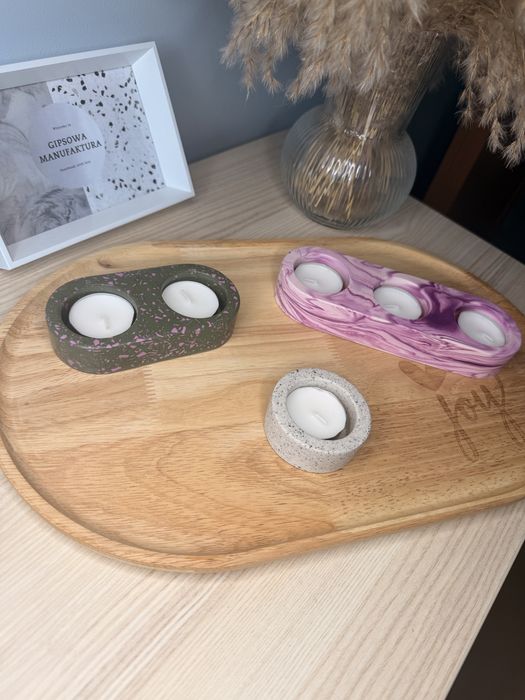 Zestaw 3 świeczników