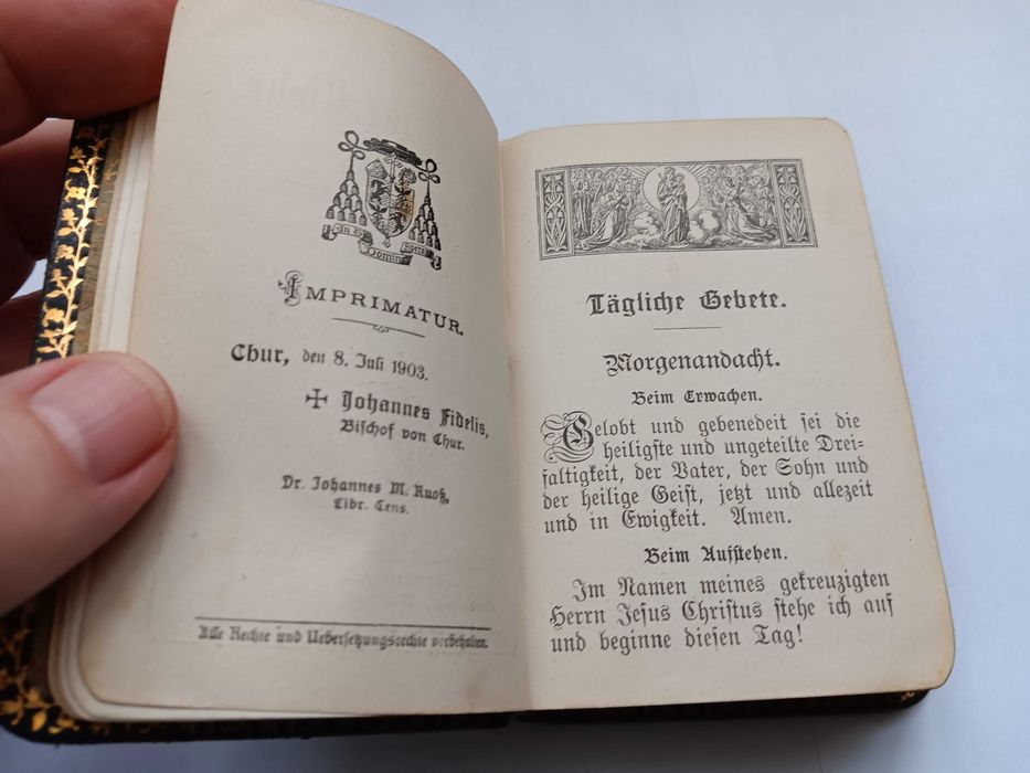 modlitewnik Gebetbuch 1903 Szwajcaria
