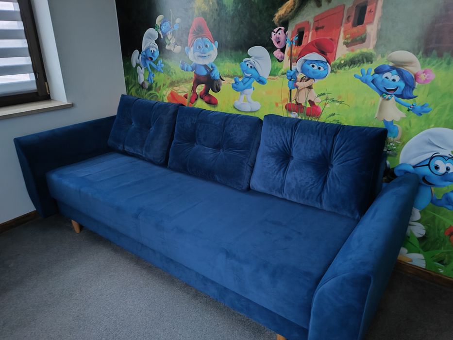 Piękna kanapa ,sofa kobaltowa