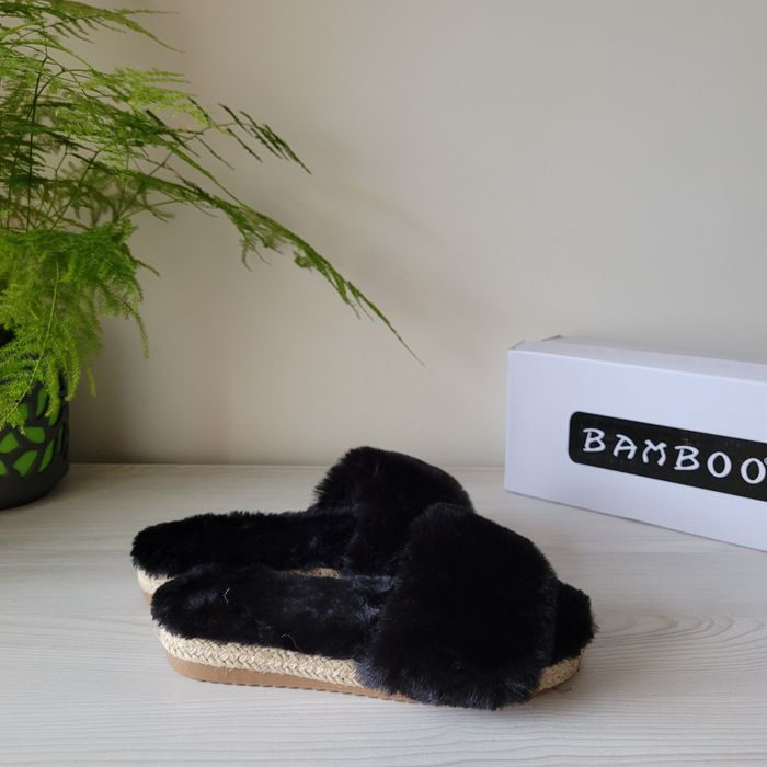 РОЗПРОДАЖ Тапочки шльопанці сланці хутряні BAMBOO рр.37-41