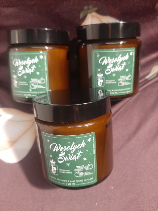 Zapachowe świece sojowe, cena za 3 sztuki