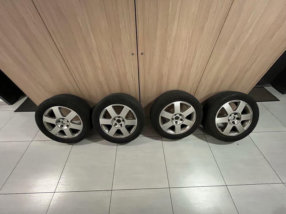 Komplet kół 16” Skoda oryginalne felgi aluminiowe 5x112 + opony Continental + Uniroyal 205/55/16 + gratis