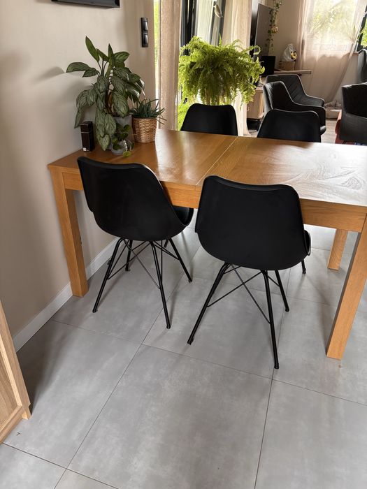Stół Ikea Bjursta komplet krzesła
