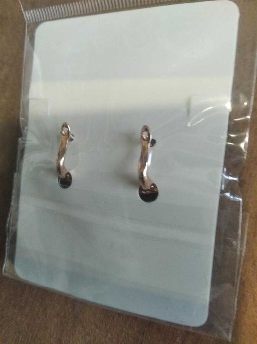 Серьги медзолото новые