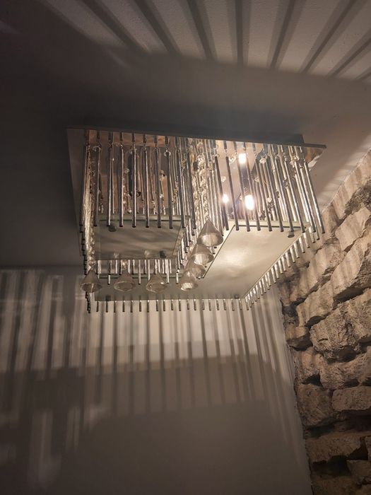 Lampa plafon kryształy kryształki kolory