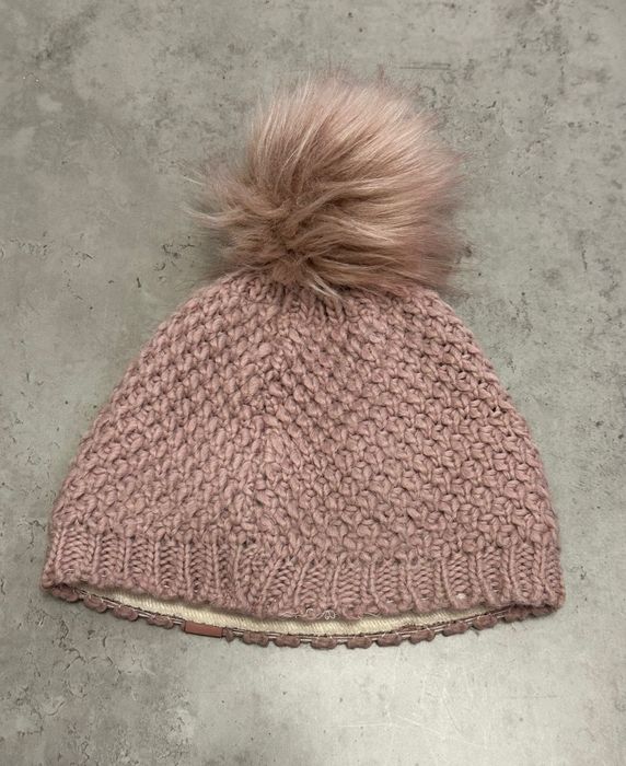 Czapka zimowa damska 4f różowa z pomponem